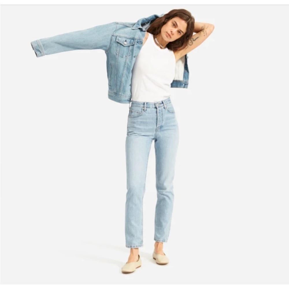 Everlane Blue The Curvy '90s Cheeky Straight Jean 28 O16
